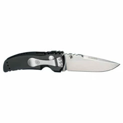HOGUE EX01 4.0in Stonewash Drop Point Black Aluminum Handle Folding Knife (34150) -THE BLADE BAR Sales 34150 02 19815.1664891731
