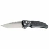 HOGUE EX-A03 3.5in Stonewash Drop Point Black Polymer Handle Automatic Folding Knife (34336) -THE BLADE BAR Sales 34336 24400.1647467605