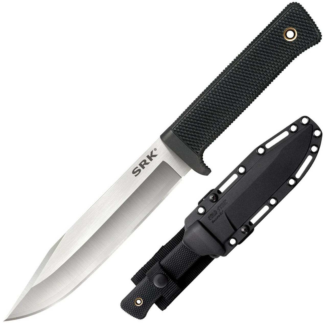 COLD STEEL SRK 6in Satin Clip Point Black Kray-Ex Polymer Handle Fixed Blade Knife (35AN) 3 COLD STEEL SRK 6in Satin Clip Point Black Kray-Ex Polymer Handle Fixed Blade Knife (35AN)