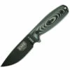ESEE Model 3 3.88in Black Drop Point Black/Gray G10 Handle Fixed Blade Knife With Black Molded Sheath (3P-MB-B002)