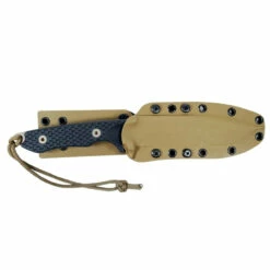 SPARTAN BLADES Ronin Shinto 5.63in FDE Spear Point Recurve Black Canvas Micarta Handle Fixed Blade Knife With Tan Kydex Sheath (SB47DEBKKYTN) -THE BLADE BAR Sales 3 77011.1646144343