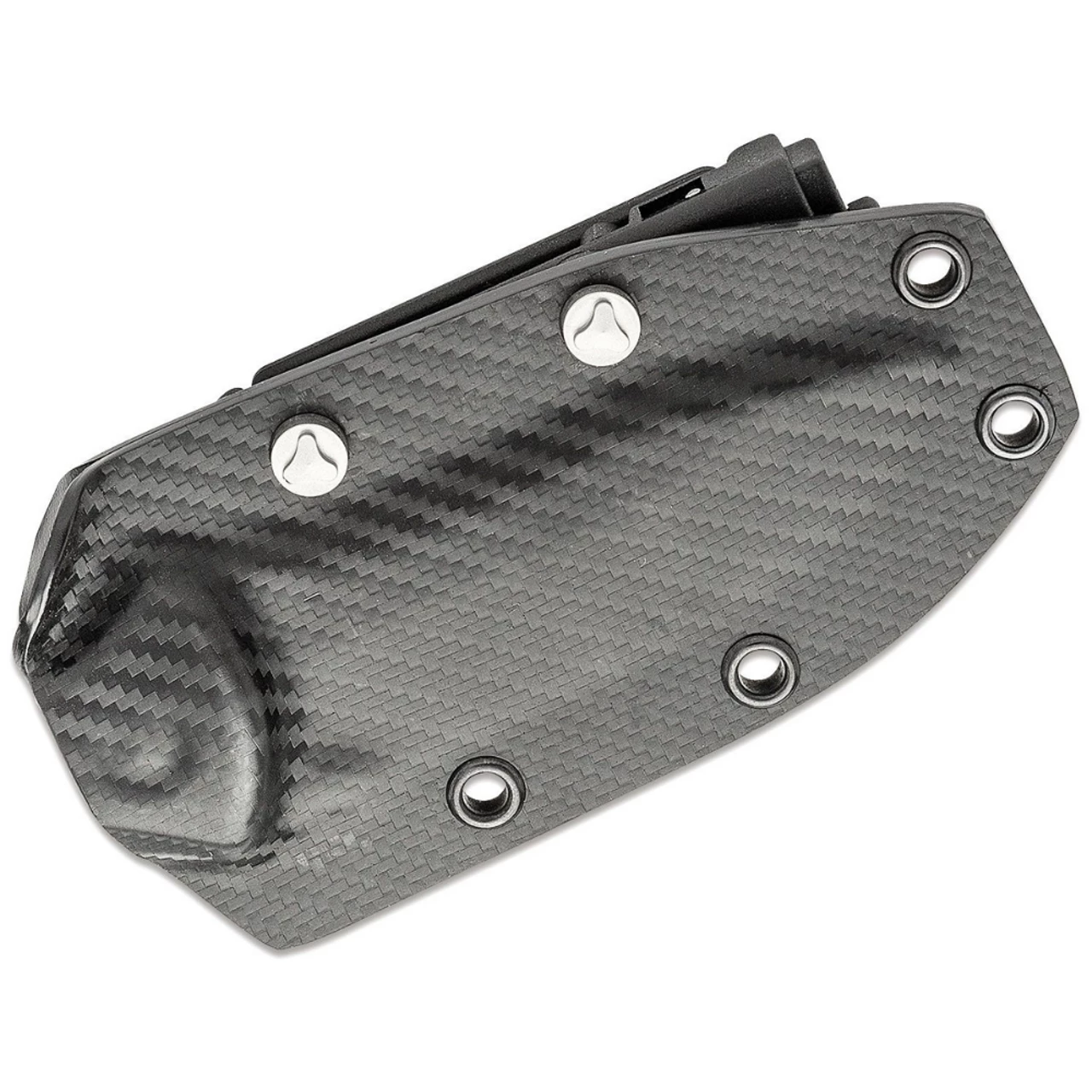 MICROTECH Socom Alpha Mini 3.75in Stonewash Serrated Clip Point Black G-10 Handle Fixed Blade Knife With Carbon Fiber Sheath (113M-11) 6 MICROTECH Socom Alpha Mini 3.75in Stonewash Serrated Clip Point Black G-10 Handle Fixed Blade Knife With Carbon Fiber Sheath (113M-11) - Image 4