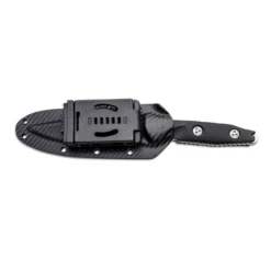 MICROTECH Socom Alpha 5.4in Stonewash Clip Point Black G-10 Handle Fixed Blade Knife With Black Kydex Sheath (113-10) -THE BLADE BAR Sales 4 69401.1683752294