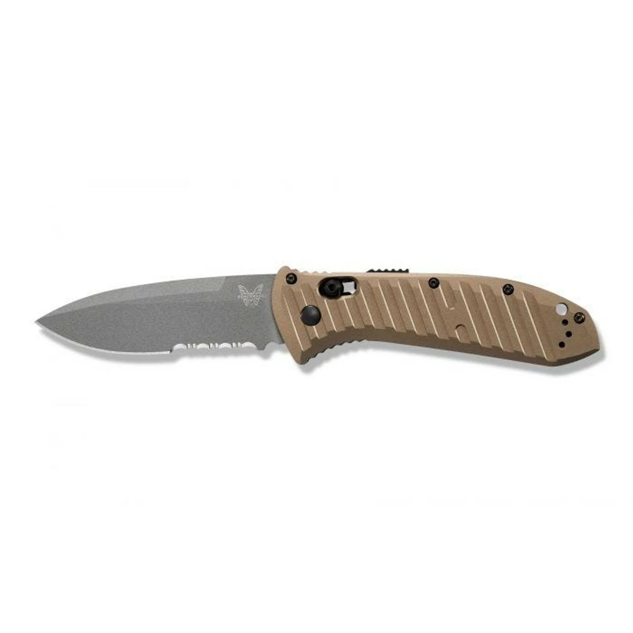 BENCHMADE Auto Presidio II 3.72in Gray Coated Drop Point Bronze Aluminum Handle Automatic Folding Knife (5700SGY-1) 3 BENCHMADE Auto Presidio II 3.72in Gray Coated Drop Point Bronze Aluminum Handle Automatic Folding Knife (5700SGY-1)