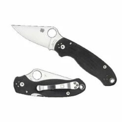 SPYDERCO Para 3 3.0in Satin Clip Point Black G-10 Knife (C223GP)