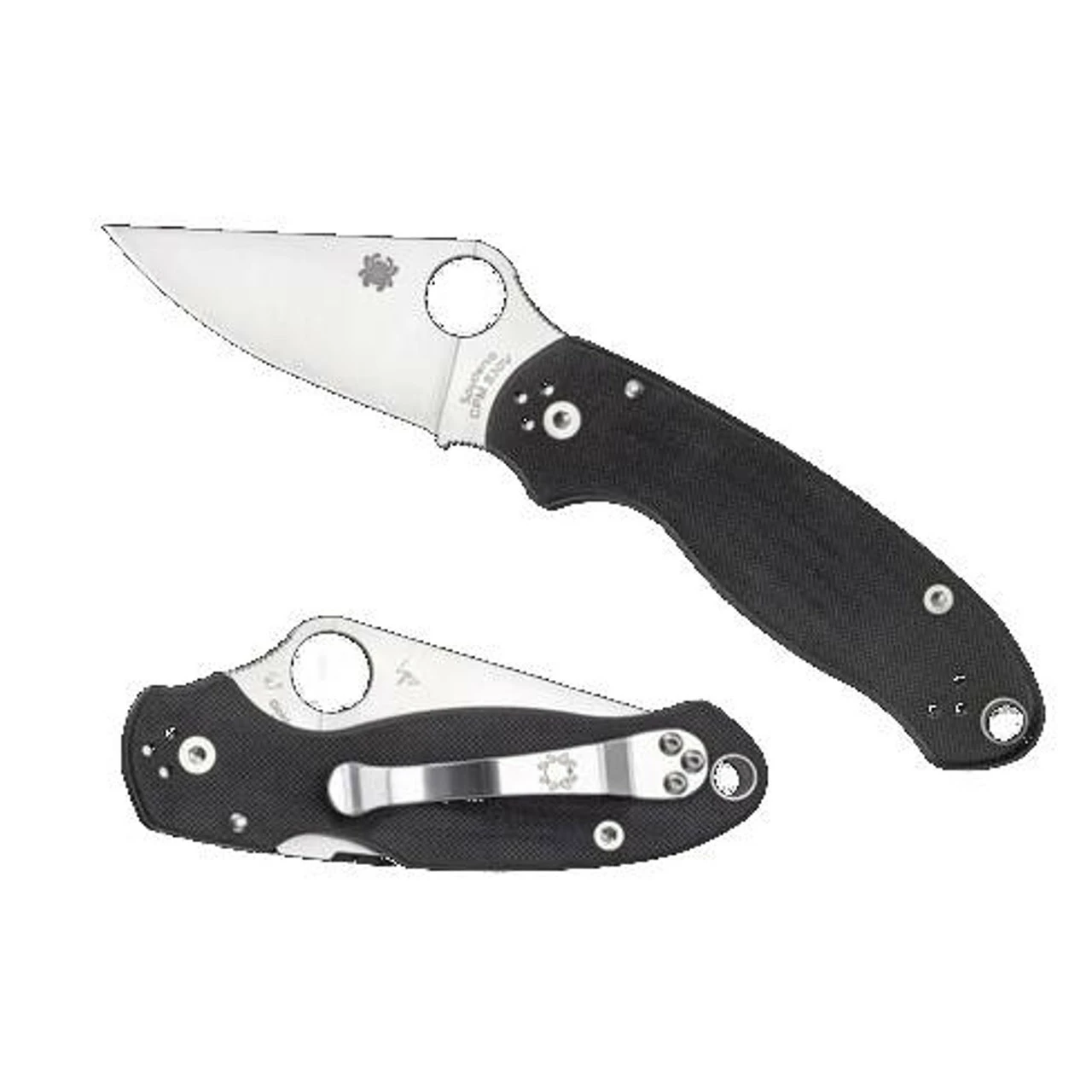 SPYDERCO Para 3 3.0in Satin Clip Point Black G-10 Knife (C223GP) 3 SPYDERCO Para 3 3.0in Satin Clip Point Black G-10 Knife (C223GP)