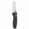 (585) BENCHMADE Mini Barrage 2.91in Satin Drop Point Black Valox Handle Spring Assisted Folding Knife -THE BLADE BAR Sales 585 pic1 48714.1614349331