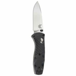 (585) BENCHMADE Mini Barrage 2.91in Satin Drop Point Black Valox Handle Spring Assisted Folding Knife
