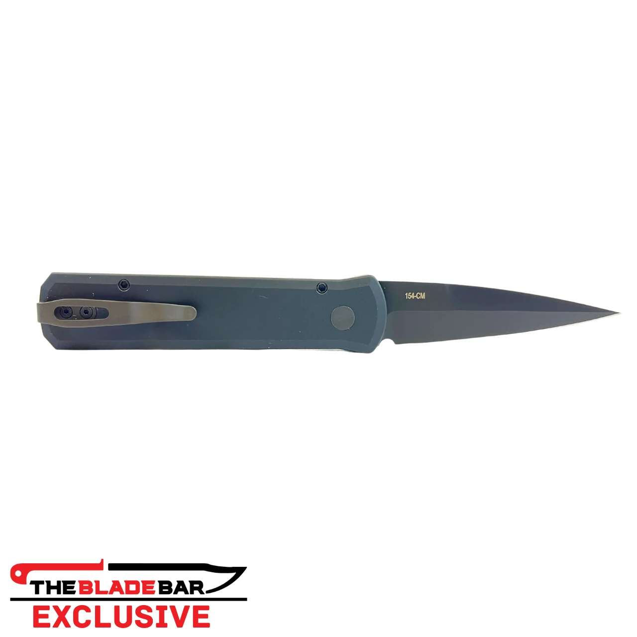 PRO-TECH Godson Exclusive 3.15in Black Spear Point Black Aluminum Handle With Fat Carbon Space Coral Inlay Automatic Folding Knife (7FC08) 4 PRO-TECH Godson Exclusive 3.15in Black Spear Point Black Aluminum Handle With Fat Carbon Space Coral Inlay Automatic Folding Knife (7FC08) - Image 2