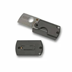 Spyderco SPYERCO Dogtag Gen 4 1.19in Stonewash Sheepsfoot Aluminum Handle Manual Folding Knife (C188ALP)