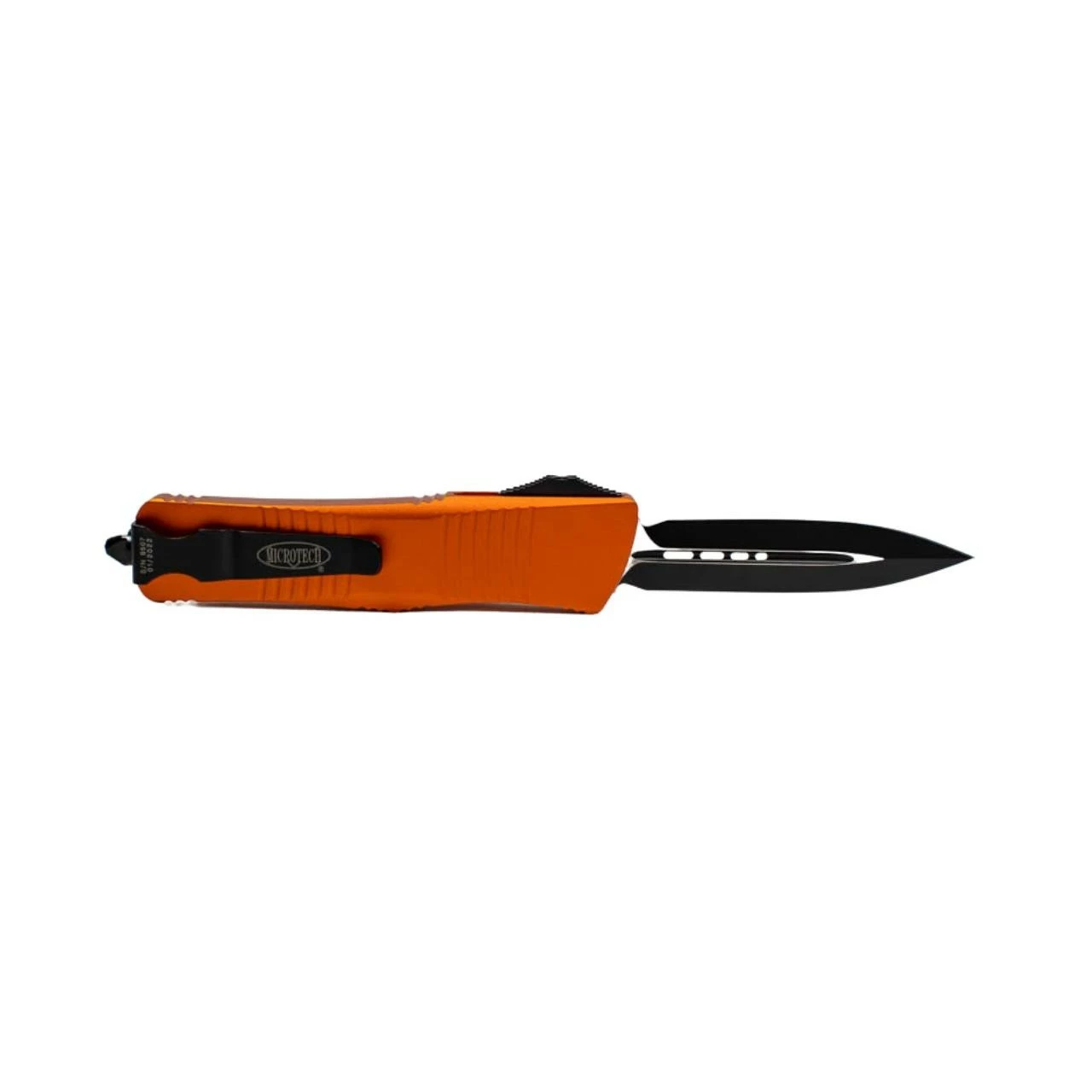 MICROTECH Troodon 3in Black Dagger Orange Aluminum Handle Automatic Out-the-Front Knife (138-1OR) 4 MICROTECH Troodon 3in Black Dagger Orange Aluminum Handle Automatic Out-the-Front Knife (138-1OR) - Image 2