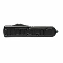 MICROTECH UTX-85 Stepside 3.12in Black Drop Point Partially Serrated Black Aluminum Handle Automatic Out-the-Front Knife (231II-2TS) -THE BLADE BAR Sales Canva Edit 4 60055.1646747484