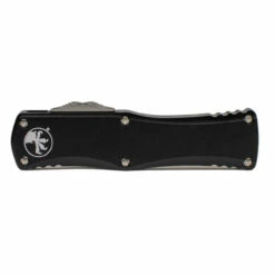 MICROTECH Hera 3.125in Stonewash Dagger Fully Serrated Black Aluminum Handle Automatic Out-The-Front Knife (702-12) -THE BLADE BAR Sales Canva Edit 4 82219.1646748126