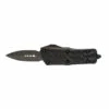 MICROTECH Mini Troodon 1.9in Damascus Dagger Black Aluminum Handle With Carbon Fiber Top Automatic Out-the-Front Knife (238-16CFS) -THE BLADE BAR Sales Canva Edit 22572.1646748323