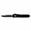 MICROTECH Ultratech 3.4in Black Drop Point Black Aluminum Handle Automatic Out-The-Front Knife (121-1T)