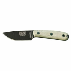 ESEE KNIVES Esee-3 3.88in Black Drop Point Green Micarta Handle With Black Kydex Sheath Fixed Blade Knife (3HM-K)