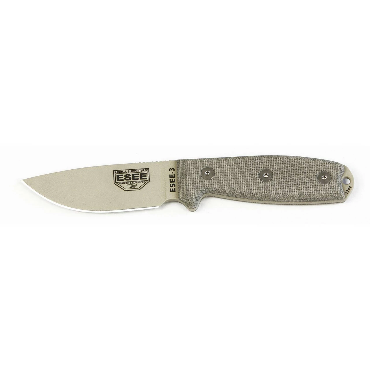 ESEE KNIVES Esee-3 3.875in Tan Drop Point Tan Micarta Handle (ESEE-3P-KO) 3 ESEE KNIVES Esee-3 3.875in Tan Drop Point Tan Micarta Handle (ESEE-3P-KO)