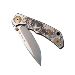 SPARTAN BLADES SHF (Spartan Harsey Folder) 4in CPM S45VN Spear Point 2022 Special Edition Koi Fish Folding Knife (SF5KOIFISH)