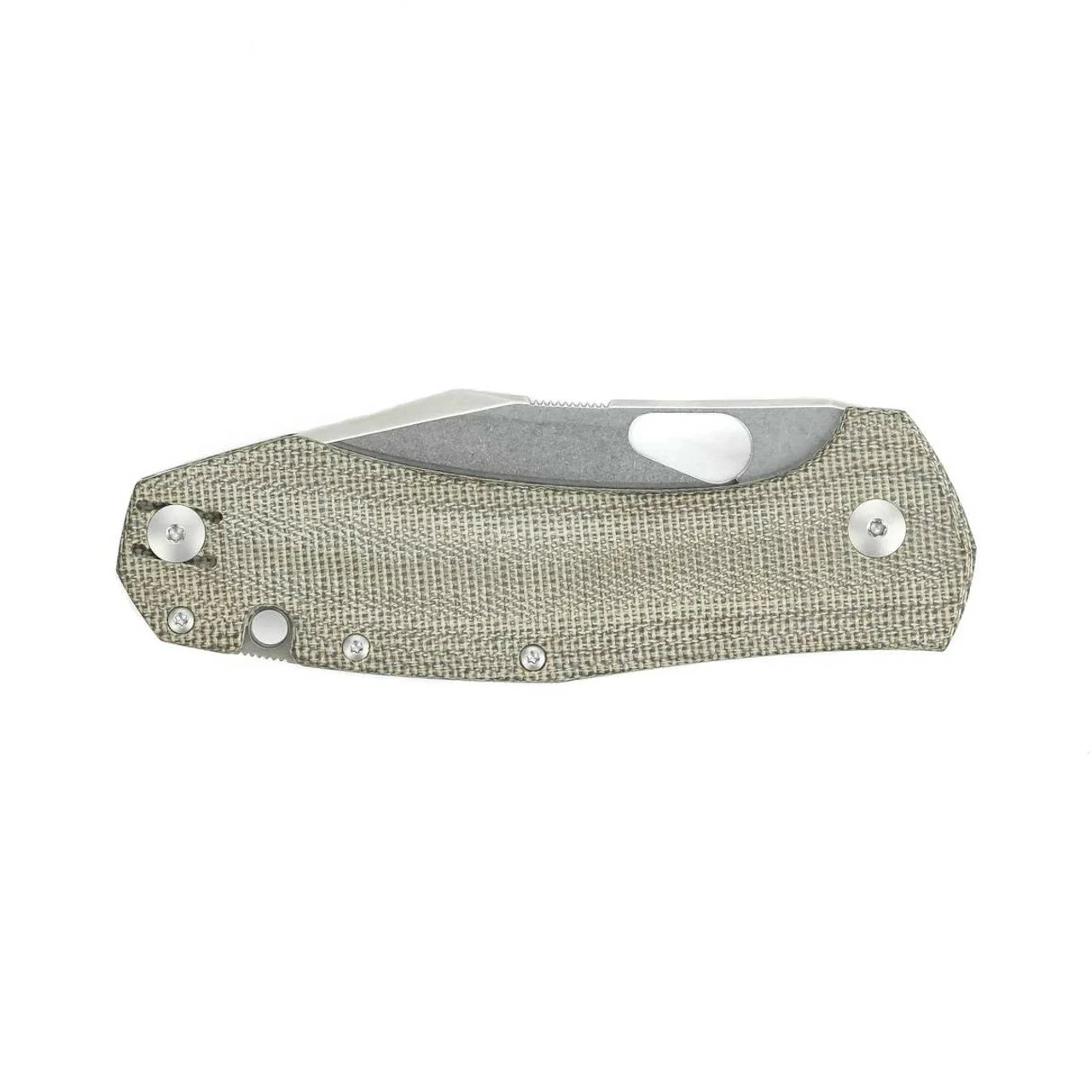 GIANTMOUSE Grand 3.31in Stonewash Clip Point Blade Green Micarta Handle Folding Knife (AGGM) 7 GIANTMOUSE Grand 3.31in Stonewash Clip Point Blade Green Micarta Handle Folding Knife (AGGM) - Image 5