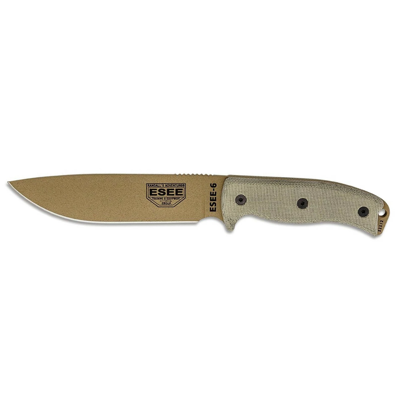 ESEE KNIVES Esee-6 6.5in Brown Drop Point Brown Micarta Handle With Black Sheath Fixed Blade Knife (ESEE-6P-DE) 3 ESEE KNIVES Esee-6 6.5in Brown Drop Point Brown Micarta Handle With Black Sheath Fixed Blade Knife (ESEE-6P-DE)