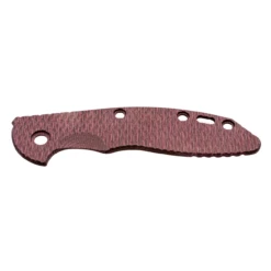 HINDERER XM-18 3.5in Skinny Textured Burgundy Micarta Scale (RHK2ABYM32)