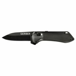 GERBER Highbrow Compact 2 8In Black Drop Point Black Aluminum Handle Spring Assisted Knife Clamshell Pack (31-003519)