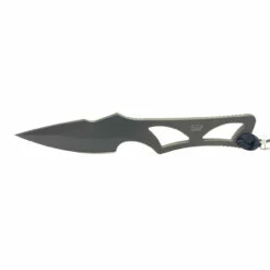 SPARTAN BLADES Enyo 2.68in Black PVD Spear Point Black PVD Skeletonized Stainless Steel Handle Fixed Blade Knife With Black Kydex Sheath (SB2BK)