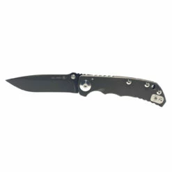 SPARTAN BLADES SHF (Spartan Harsey Folder) 4in Black PVD Drop Point Black PVD Titanium Handle Folding Knife (SF5BK)