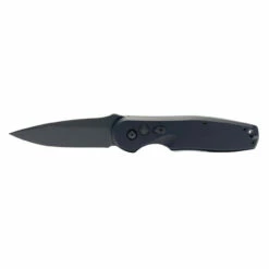 SPARTAN BLADES Zelos 3.25in Black PVD Drop Point Black Aluminum Handle Automatic Folding Knife (SF9BKBK)
