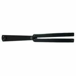 THE BLADE BAR Sales 19 SQUID INDUSTRIES Squiddy-B Brushed Black Acetal Handle Butterfly Trainer (SQUIDDY-B)