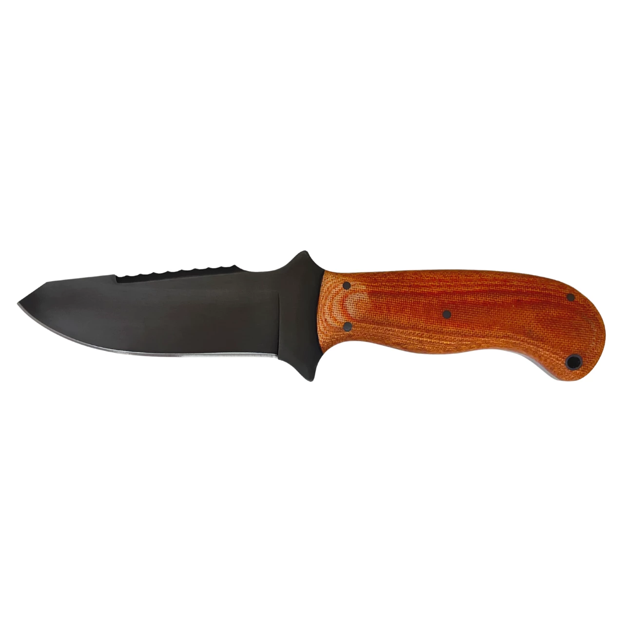 WINKLER KNIVES Utility Knife 4.75in Black Drop Point Partially Serrated Tan Micarta Handle Fixed Blade Knife With Black Boltaron Sheath (WNK17K) 3 WINKLER KNIVES Utility Knife 4.75in Black Drop Point Partially Serrated Tan Micarta Handle Fixed Blade Knife With Black Boltaron Sheath (WNK17K)