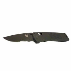BENCHMADE Serum 3.47in Black Serrated Modified Drop Point Blade Black G-10 Dual Action Auto Folding Knife (5400sbk)