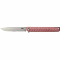 CRKT Stylus 3.125in Satin Drop Point Red Aluminum Handle Spring Assisted Folding Knife (K820BXP)