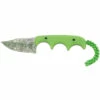 CRKT Minimalist Bowie Gears 2.1in Satin With Green Gears Clip Point Green Polypropylene Handle Fixed Blade Knife (2387G) -THE BLADE BAR Sales httpsimages 03939.1648484655