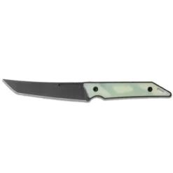 HOBACK KNIVES Goliath 3.13in Black Stonewash Tanto Jade G-10 Handle With Kydex Sheath Fixed Blade Knife (JHKVBSJG)