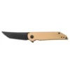 HOBACK KNIVES Radford 3.25in DLC Black Stonewash Bone Linen Micarta Handle With DLC Black Stonewash Titanium Frame Folding Knife (JHK46226) -THE BLADE BAR Sales image 3 68215.1669063026