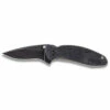 KERSHAW Scallion 2.5in Black Stonewash Drop Point Black Polymer Handle Spring Assisted Folding Knife (1620BLKBW) -THE BLADE BAR Sales kershaw scallion black blackwash 1620blkbw black 1 bd6a 5000x1 83636.1618323315