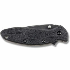 KERSHAW Scallion 2.5in Black Stonewash Drop Point Black Polymer Handle Spring Assisted Folding Knife (1620BLKBW) -THE BLADE BAR Sales kershaw scallion black blackwash 1620blkbw black 2 393c 5000x1 73657.1618323315